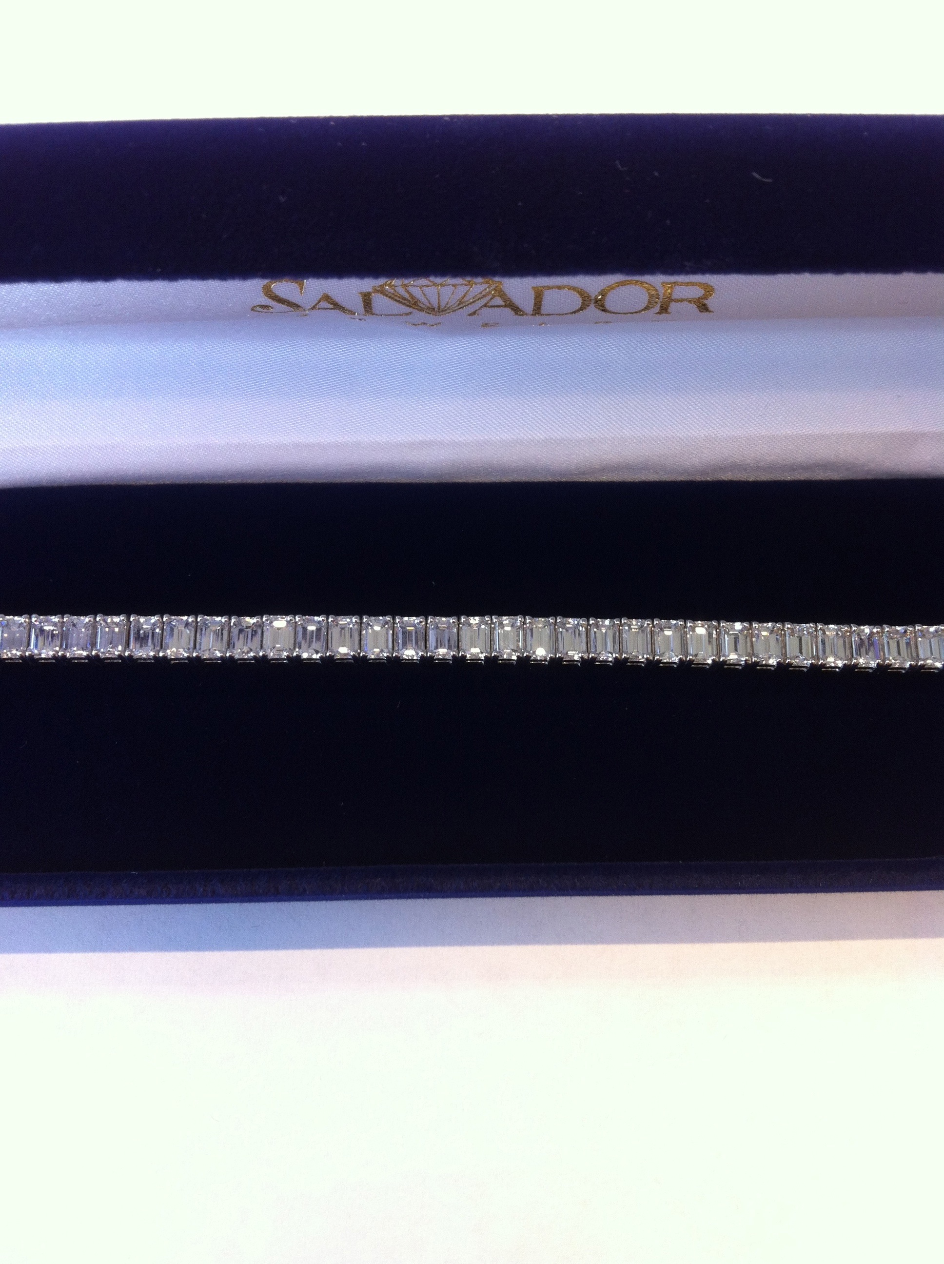 Emerald Cut Diamond Tennis Bracelet