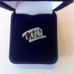 Mother's Birthstone and Diamond Ring