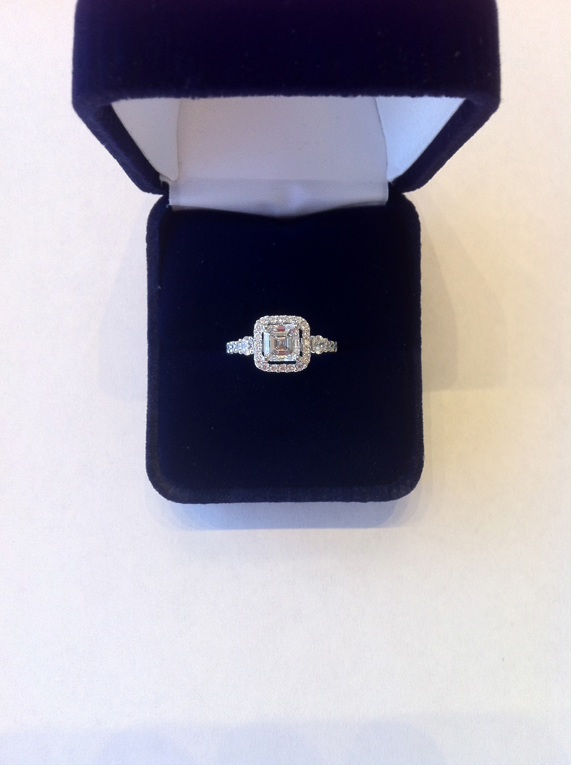 Asscher Cut Diamond Engagement Ring