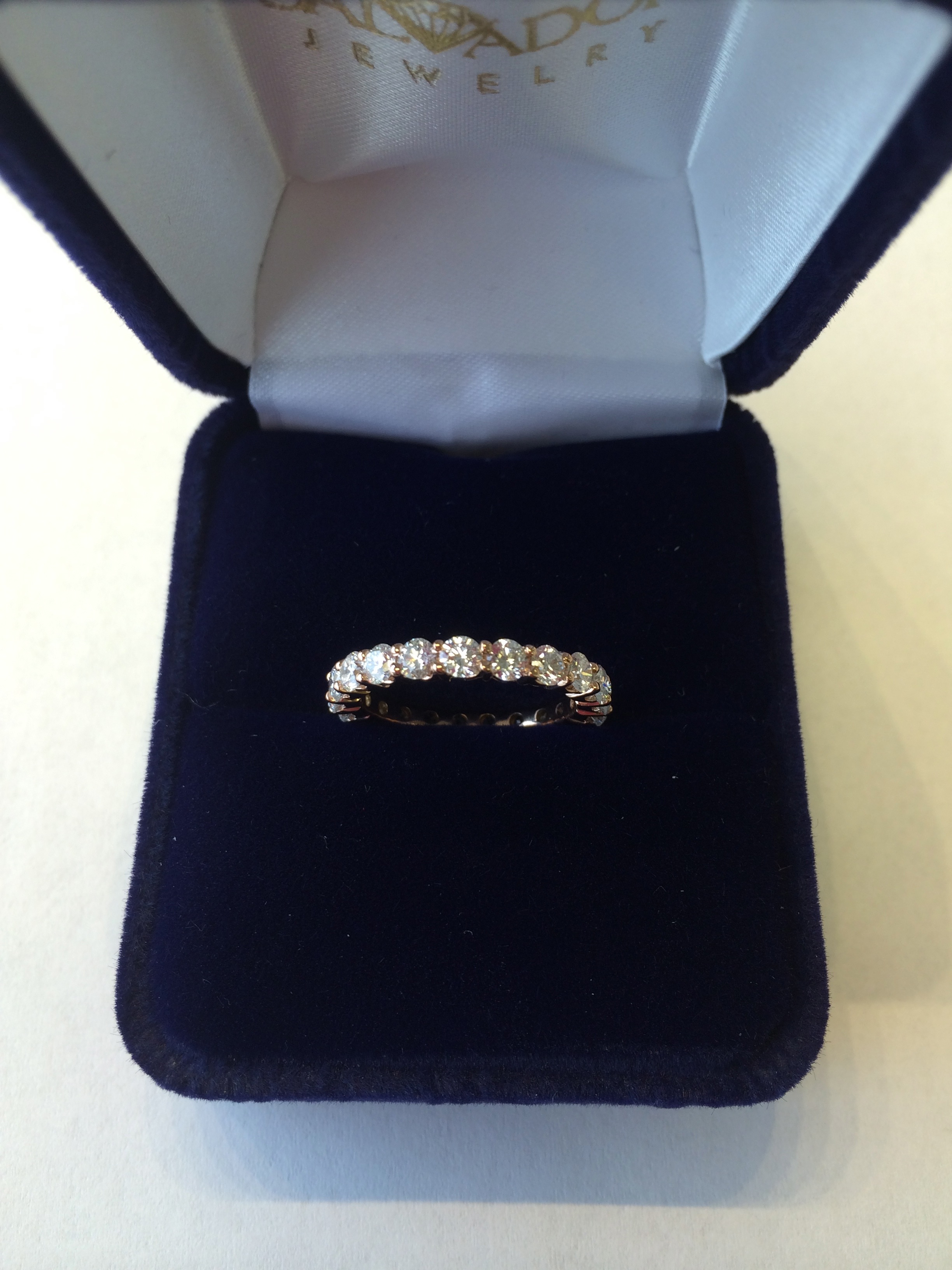 Rose Gold Round Brilliant Eternity Band