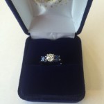 Round Brilliant Diamond and Sapphire Ring