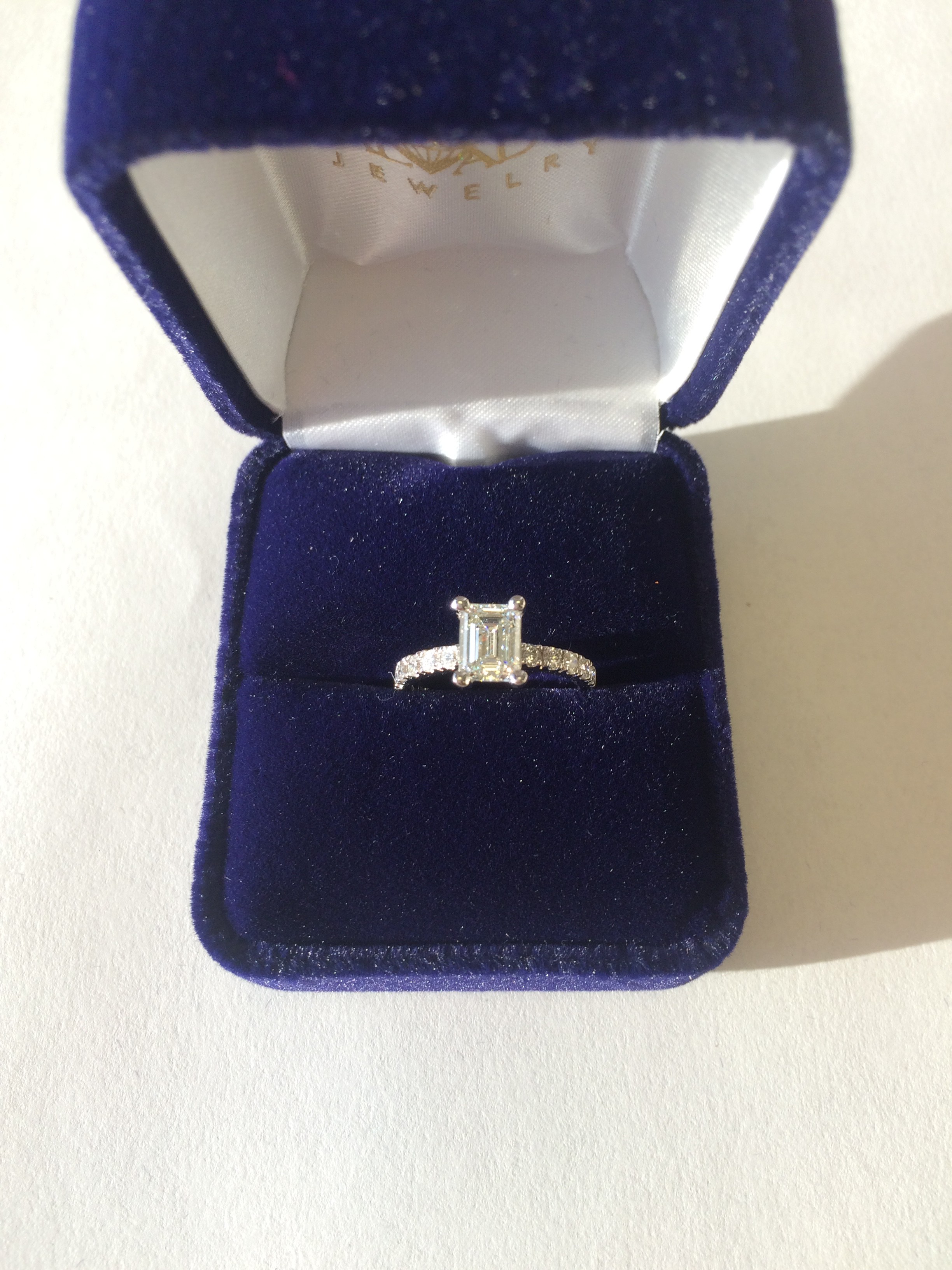 Emerald Cut Diamond Engagement Ring