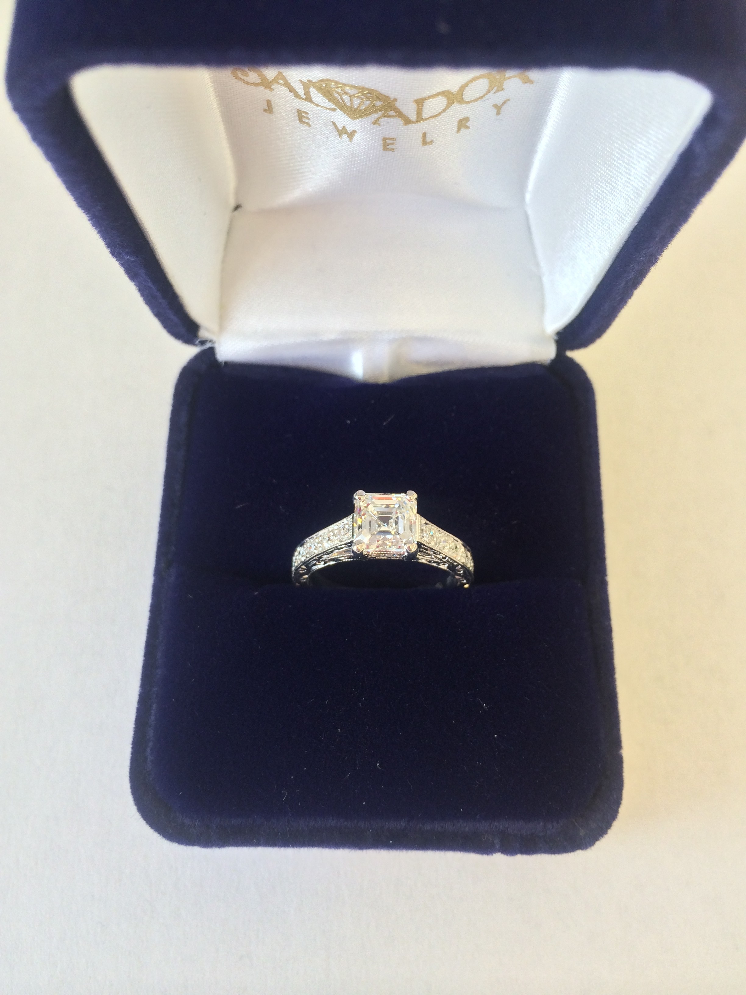 Asscher Cut Diamond Engagement Ring